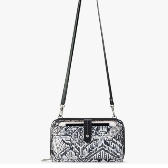Sakroots Smartphone Crossbody Wristlet Wallet in Jet Brave Beauti - Picture 8 of 8